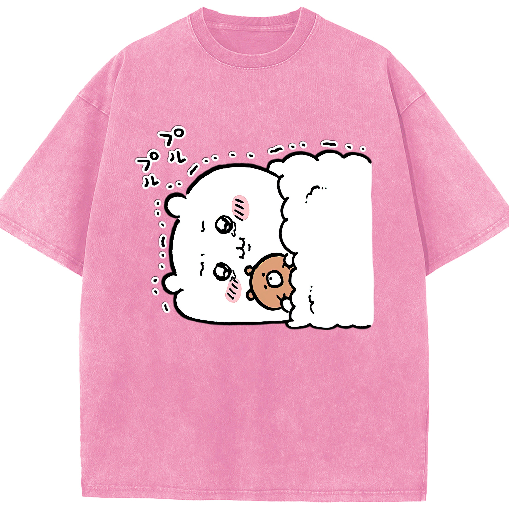（画像用） ちいかわ ちいかわ Chii-kawa chiikawa 綿100% ヴィンテージ風 半袖Tシャツ（フロントプリント）